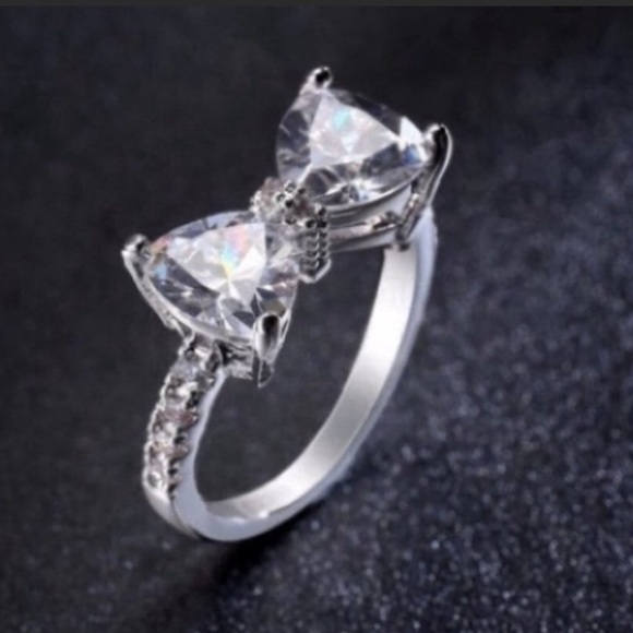 R-AS 925 Sterling Silver Filled Four Claw Ring Size 6 - Picture 8 of 14